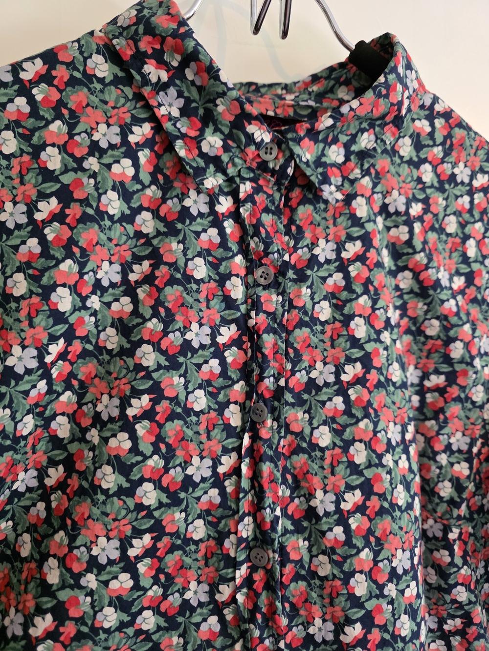 J Crew Liberty London Slim Perfect Shirt Sarah Floral Cotton Button Down Front - Picture 3 of 6